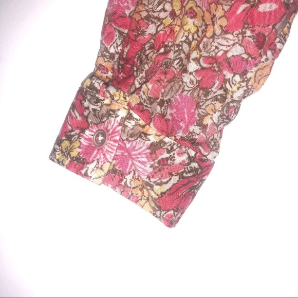 J.Jill floral blouse 100% linen - Picture 3 of 6